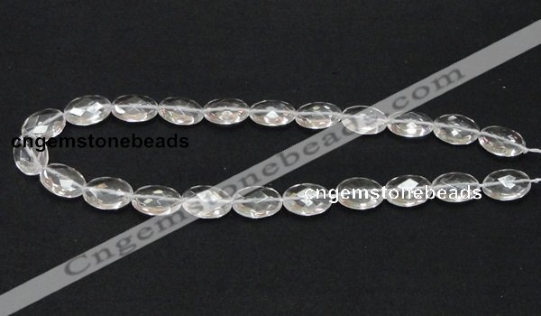 CNC26 13*18mm faceted oval grade AB natural white crystal beads