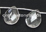 CNC27 18*25mm briolette grade AB natural white crystal beads