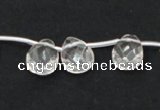 CNC28 10*14mm briolette grade AB natural white crystal beads