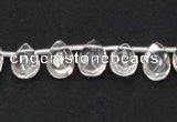 CNC30 8*12mm briolette grade AB natural white crystal beads wholesale