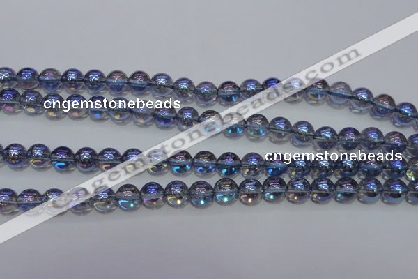 CNC301 15.5 inches 6mm round AB-color white crystal beads