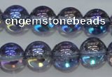 CNC302 15.5 inches 8mm round AB-color white crystal beads