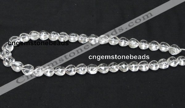 CNC36 10*10mm heart grade AB natural white crystal beads wholesale