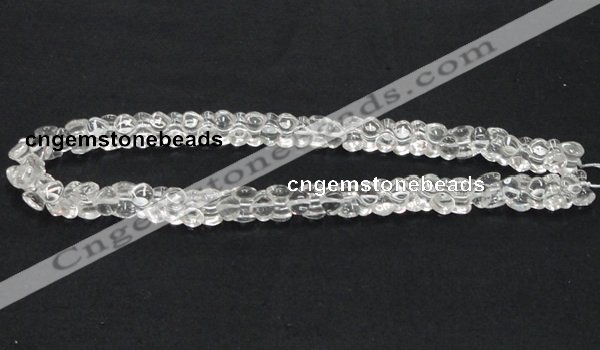 CNC39 9*12mm double heart-shaped grade AB natural white crystal beads