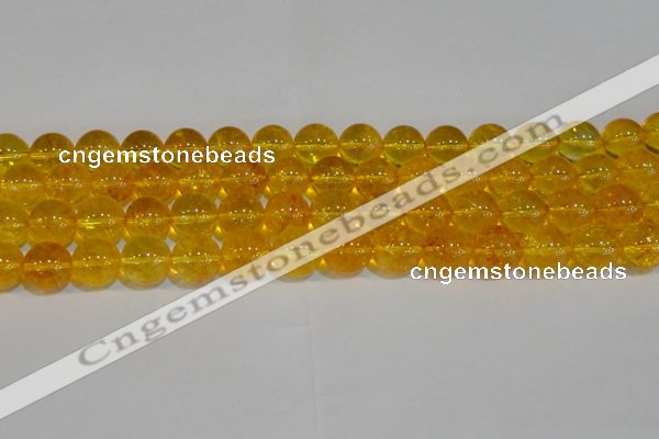 CNC404 15.5 inches 12mm round dyed natural white crystal beads