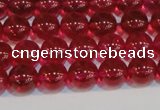 CNC411 15.5 inches 6mm round dyed natural white crystal beads