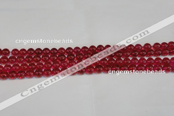 CNC411 15.5 inches 6mm round dyed natural white crystal beads