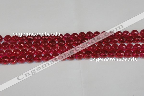 CNC412 15.5 inches 8mm round dyed natural white crystal beads