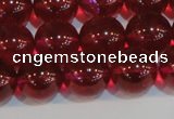 CNC414 15.5 inches 12mm round dyed natural white crystal beads