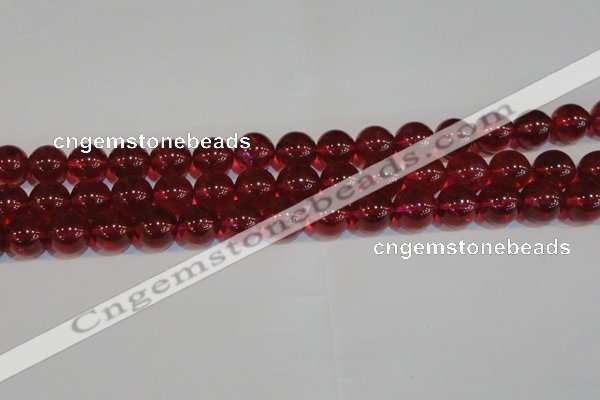 CNC414 15.5 inches 12mm round dyed natural white crystal beads