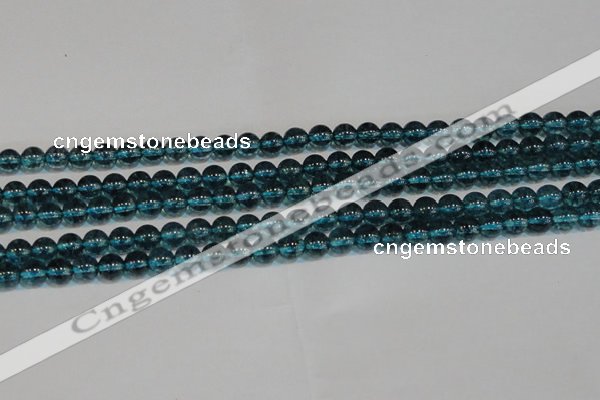 CNC420 15.5 inches 4mm round dyed natural white crystal beads