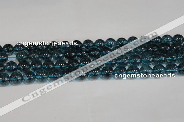 CNC424 15.5 inches 12mm round dyed natural white crystal beads