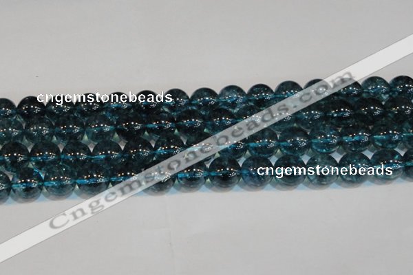 CNC425 15.5 inches 14mm round dyed natural white crystal beads