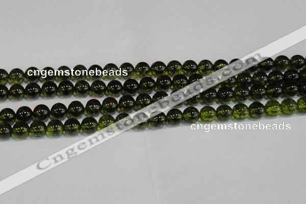 CNC432 15.5 inches 8mm round dyed natural white crystal beads