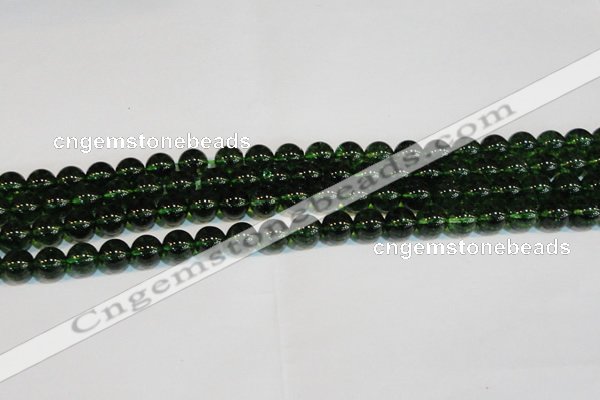 CNC440 15.5 inches 4mm round dyed natural white crystal beads