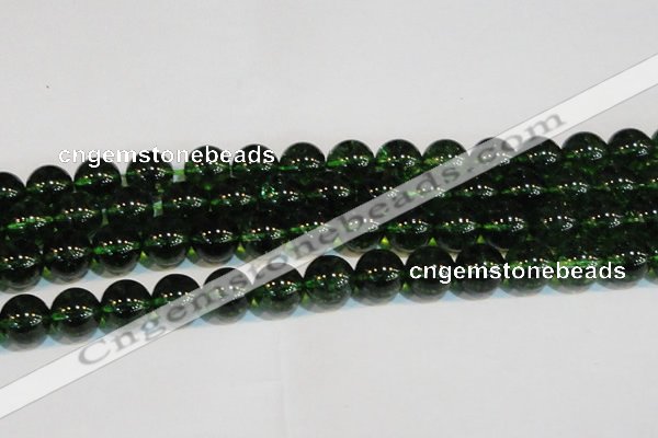 CNC445 15.5 inches 14mm round dyed natural white crystal beads