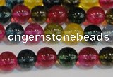 CNC452 15.5 inches 8mm round dyed natural white crystal beads