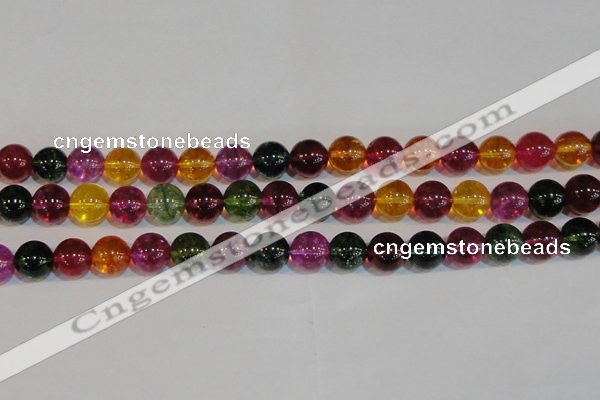 CNC454 15.5 inches 12mm round dyed natural white crystal beads
