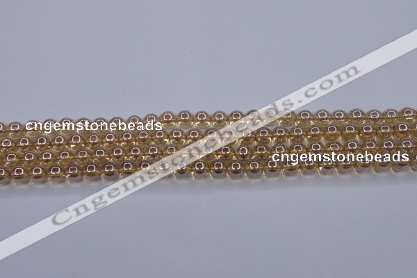 CNC500 15.5 inches 4mm round dyed natural white crystal beads