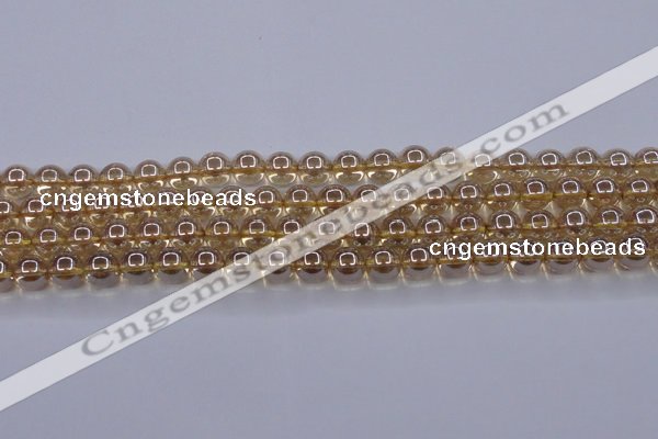 CNC502 15.5 inches 8mm round dyed natural white crystal beads