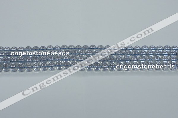 CNC508 15.5 inches 4mm round dyed natural white crystal beads