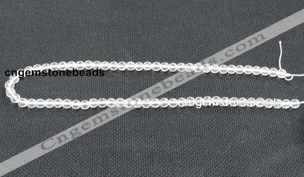 CNC51 15.5 inches 6mm faceted round grade A natural white crystal beads