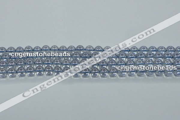 CNC510 15.5 inches 8mm round dyed natural white crystal beads