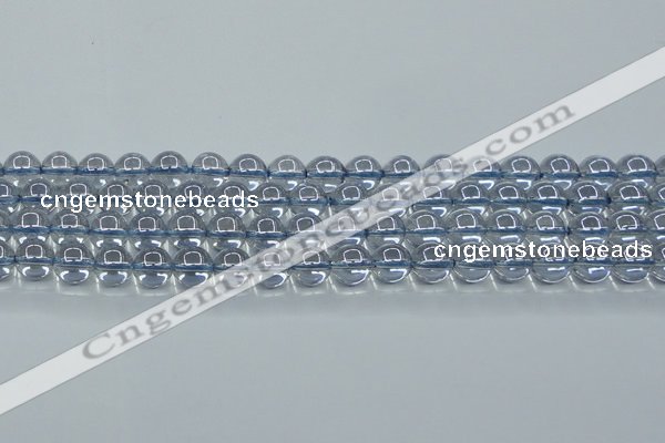 CNC512 15.5 inches 12mm round dyed natural white crystal beads