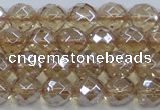 CNC519 15.5 inches 10mm faceted round dyed natural white crystal beads