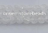 CNC550 15.5 inches 4mm round natural crackle white crystal beads