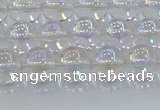 CNC571 15.5 inches 8mm round plated natural white crystal beads