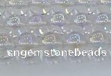 CNC571 15.5 inches 8mm round plated natural white crystal beads