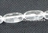 CNC66 10*20mm faceted rice grade A natural white crystal beads