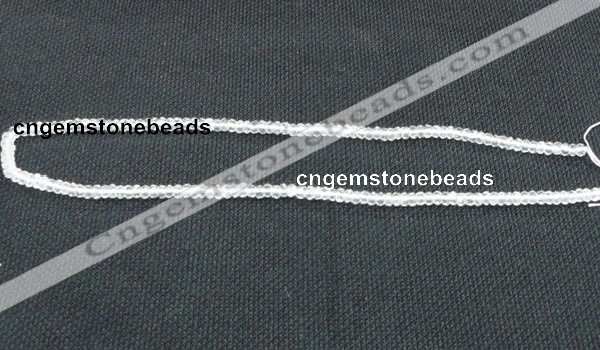 CNC68 2*4mm faceted rondelle grade A natural white crystal beads