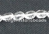 CNC69 15 inches 8*16mm oval grade A natural white crystal beads