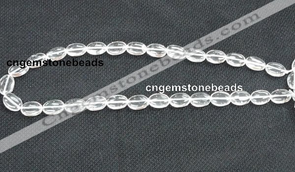 CNC70 15 inches 10*14mm oval grade A natural white crystal beads