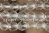 CNC700 15.5 inches 3mm faceted round white crystal beads