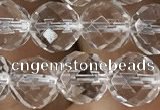 CNC704 15.5 inches 10mm faceted round white crystal beads