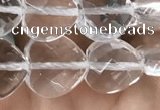 CNC736 15.5 inches 10*10mm faceted heart white crystal beads