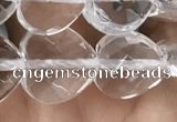 CNC737 15.5 inches 12*12mm faceted heart white crystal beads