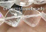 CNC753 15.5 inches 8*8mm faceted diamond white crystal beads