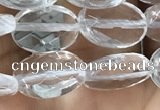 CNC762 15.5 inches 8*12mm faceted oval white crystal beads