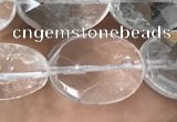 CNC764 15.5 inches 12*16mm faceted oval white crystal beads