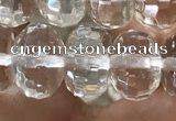 CNC800 15.5 inches 7*11mm faceted rondelle white crystal beads