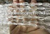 CNC840 15.5 inches 8*12mm faceted oval white crystal beads