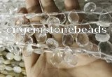 CNC843 Top drilled 8*12mm faceted briolette white crystal beads