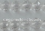 CNC88 15.5 inches 6mm faceted round natural white crystal beads