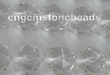 CNC89 15.5 inches 8mm faceted round natural white crystal beads