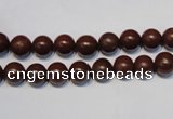 CNE08 15.5 inches 6mm round red stone needle beads wholesale