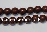 CNE10 15.5 inches 10mm round red stone needle beads wholesale